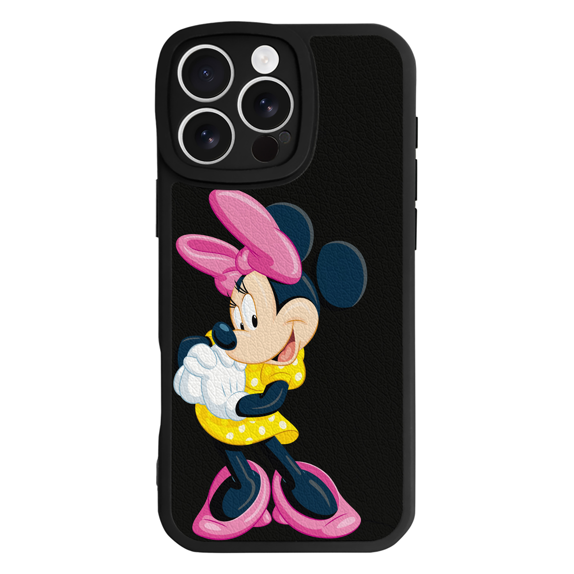 （画像用） ミッキーマウス Mickey Mouse 【iPhone 16シリーズ対応】シリコンスマホケース（レザー調） 材質：シリコン
